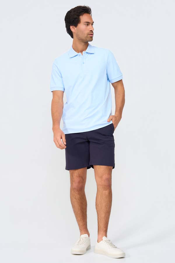 Mi Piace Heren - Men Polo Shirt - Light Blue