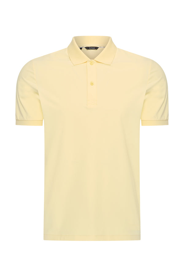 Mi Piace Heren - Men Polo Shirt - Pastel Yellow