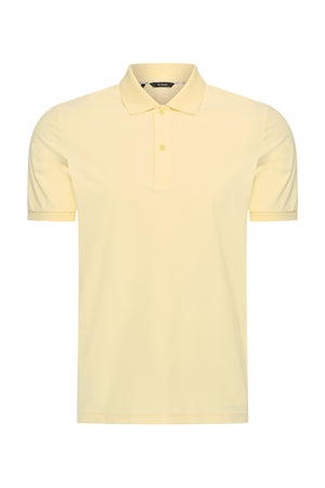 Mi Piace Heren - Men Polo Shirt - Pastel Yellow