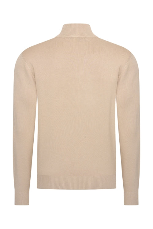 Mi Piace Heren - Men Pullover Zip Beige