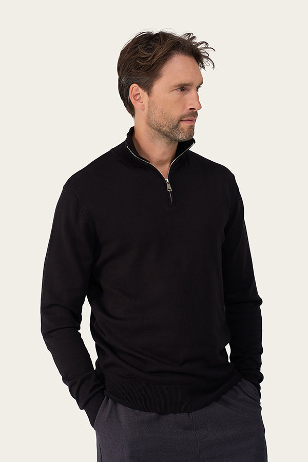 Mi Piace Heren - Men Pullover Zip Black