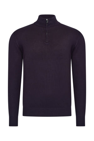 Mi Piace Heren - Men Pullover Zip Dark Blue