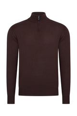 Mi Piace Heren - Men Pullover Zip Espresso