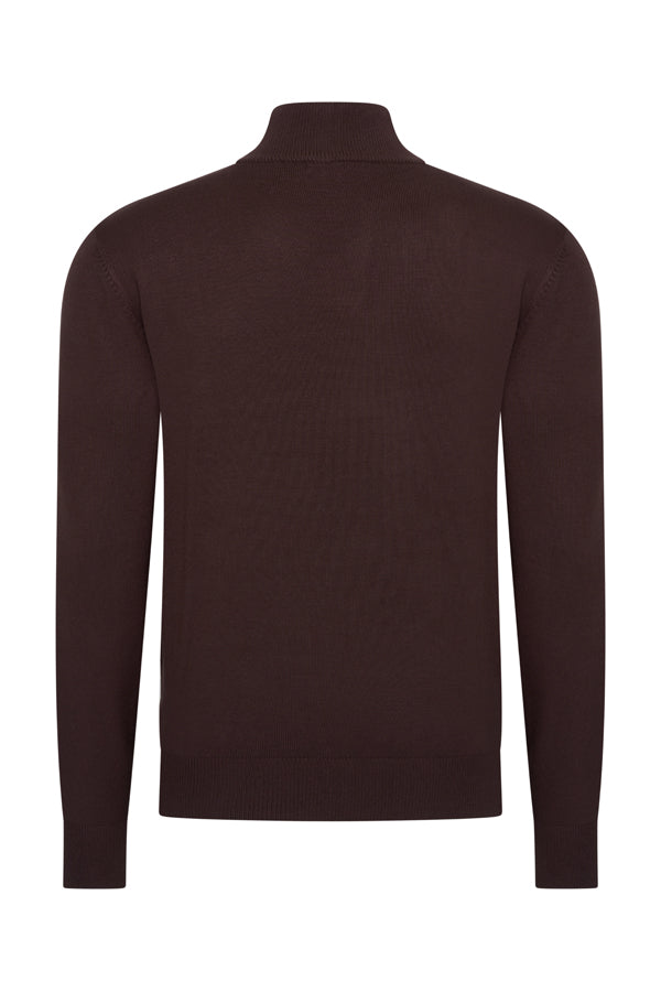 Mi Piace Heren - Men Pullover Zip Espresso