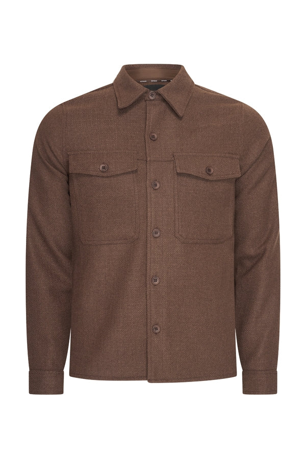 Mi Piace Heren - Men Woven Jack - Espresso