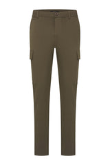 Mi Piace Heren - Trousers Straight Cargo - Olive