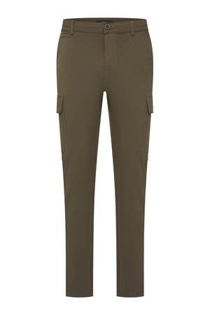 Mi Piace Heren - Trousers Straight Cargo - Olive