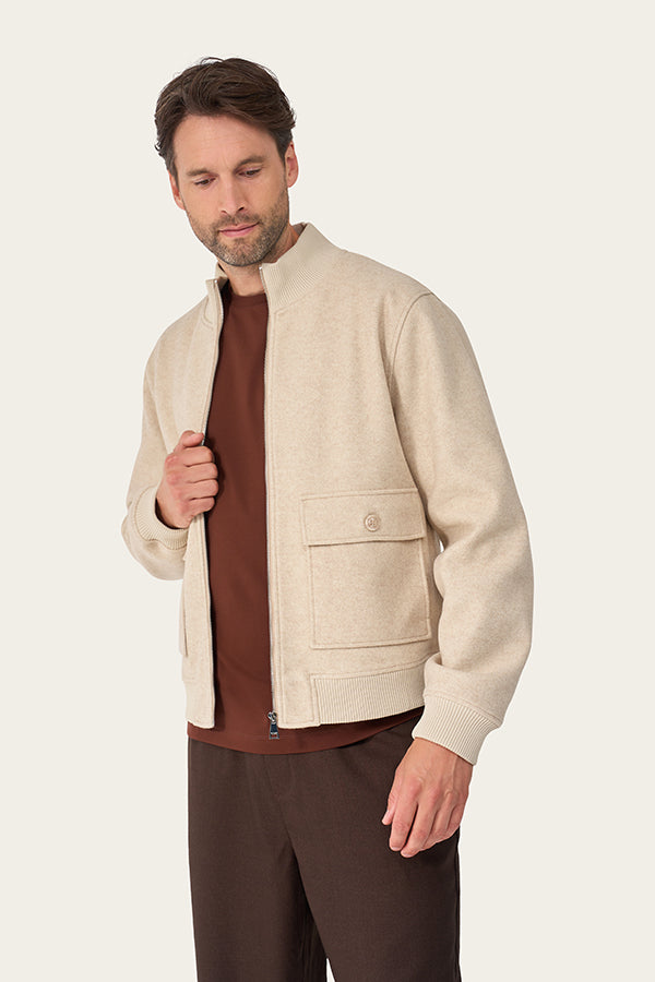 Mi Piace Heren - Wool Blend Jacket Beige