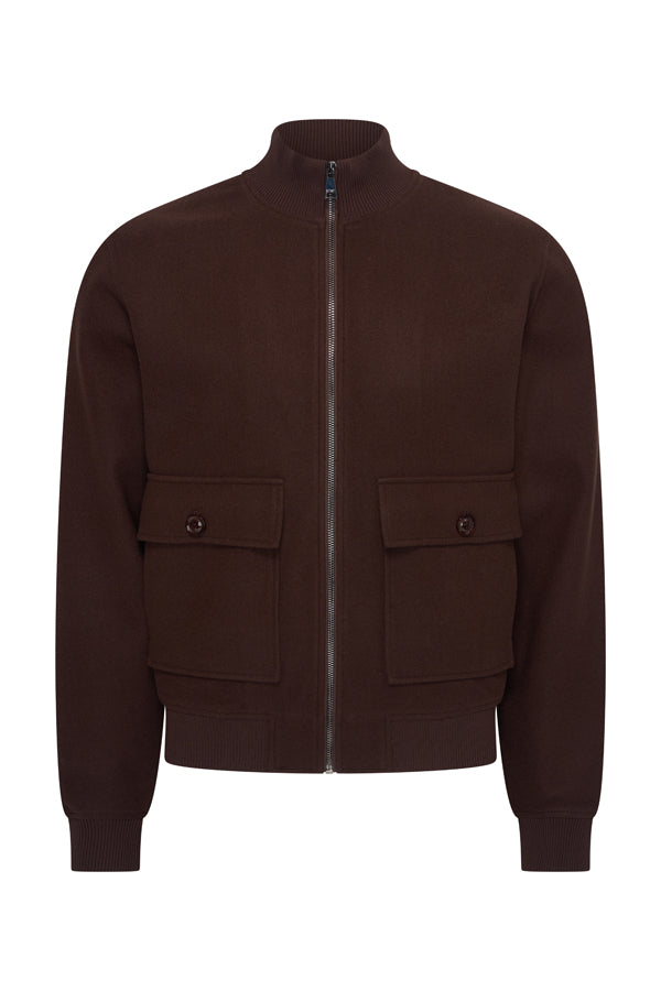 Mi Piace Heren - Wool Blend Jacket Espresso