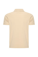 Mi Piace – Herren-Poloshirt mit V-Ausschnitt – Sand