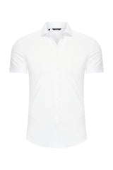 Mi Piace - Herren Bluse Kurzarm - Weiß