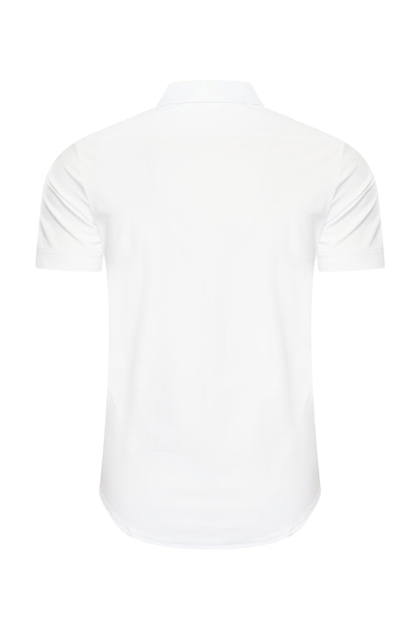 Mi Piace - Herren Bluse Kurzarm - Weiß