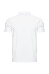 Mi Piace – Herren-Poloshirt mit V-Ausschnitt – Weiß